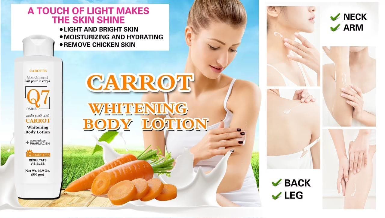 Carrot whitening body lotion